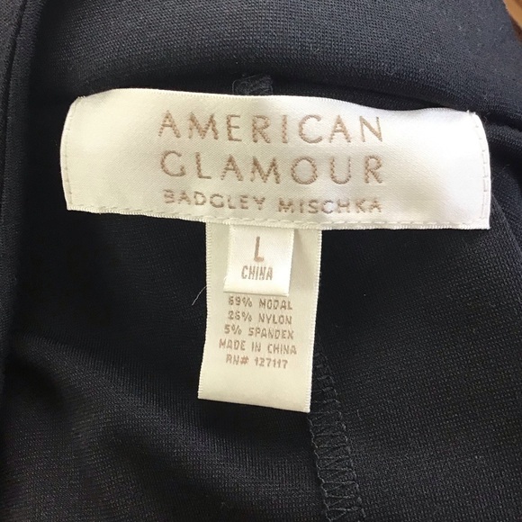 Badgley Mischka American Glamour Black Modal Open Front Jacket Size Large - Picture 2 of 9